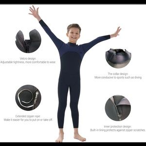 Boys Girls Wetsuit Diving Suits Back Zip Wet Suits Neoprene Thermal Swimsuits 10
